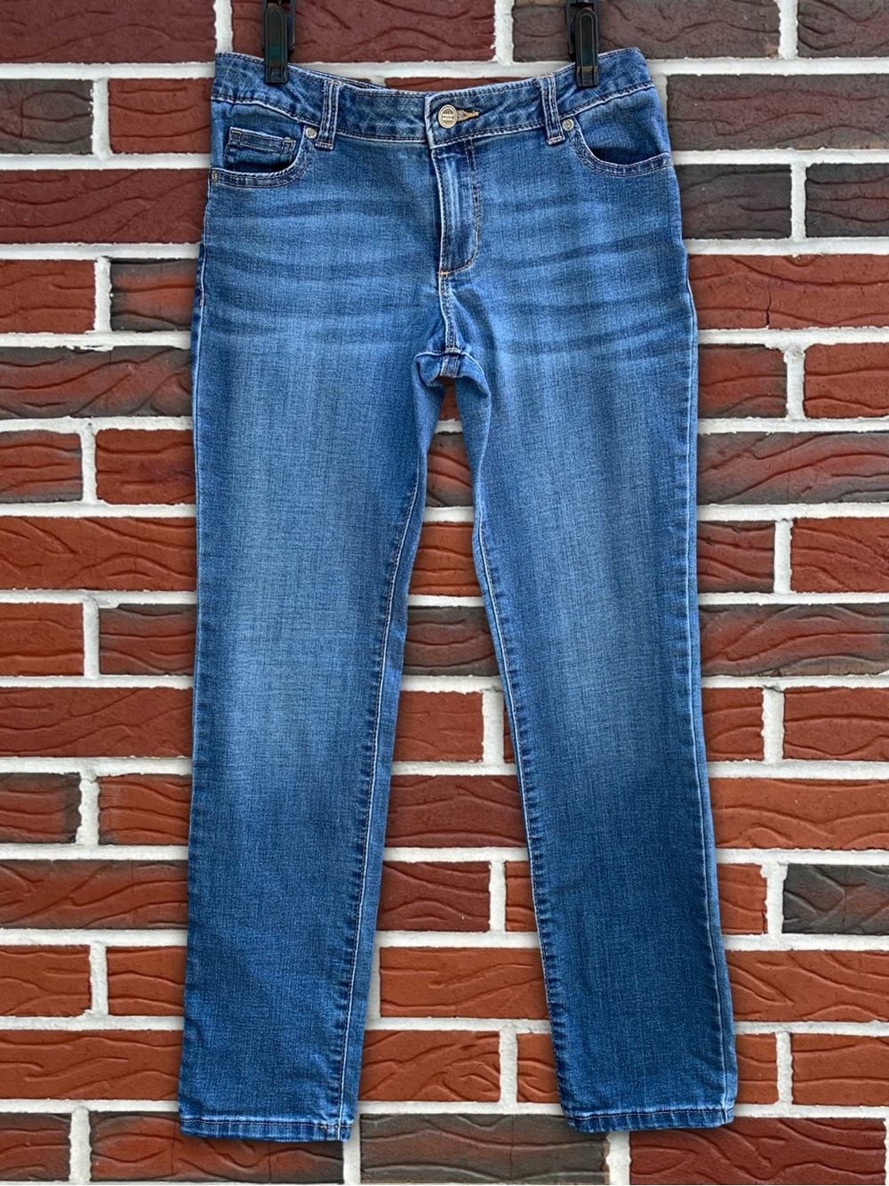 Wonder Nation Girls Size 12 Skinny Jeans Medium Wash Stretch Denim